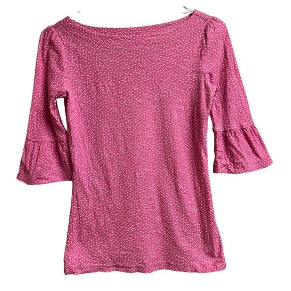 Lilly Pulitzer Pink White Polka Dots Cotton Top XS - Picture 1 of 7